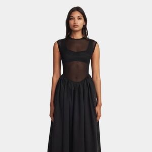 Anya Gown - Black Sheer Maxi Dress